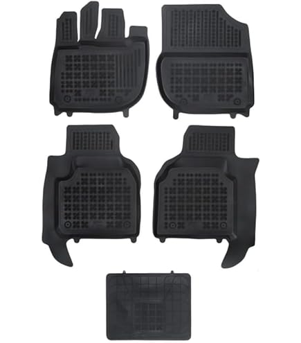 Mossa Tappetini Auto In Feltro Per Honda FR-V (2004-2009), Set Da 6 Pezzi, Colore Nero, Antiscivolo, Lavabili