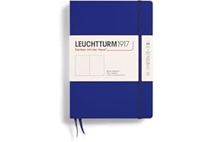 LEUCHTTURM1917 369791 Libreta Medium (A5) 145 x 210 mm, Tapa Dura, 251 páginas numeradas, Ink, Lisa