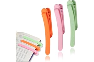 KOLZEMV Lot de 3 Marque-Pages en Silicone Magnétique Pour les Amateurs de Lecture, Enseignants, Hommes et Femmes (Vert, Orange et Rose)
