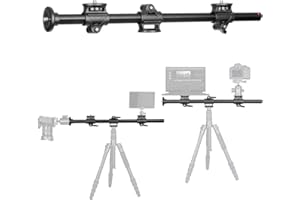 Koolehaoda 61cm Braccio per Treppiede Colonna Centrale Orizzontale Asta Estensione del Treppiede con Viti da 3/8" per Fotografia,Capacità di Carico 10kg
