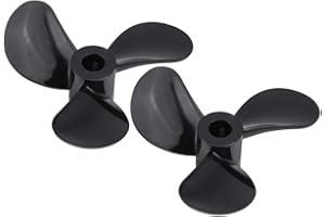 Drfeify Hélice para Barcos CW CCW, 1 Par de Piezas de Barco de Control Remoto 3 Cuchillas Juego de Hélices Fuera de Borda de Plástico RC Accesorio de Conjunto