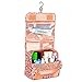 Women Lady Flower Pattern Zipper Multi-funtion Toiletry Bag Container Travel Case Makeup Box