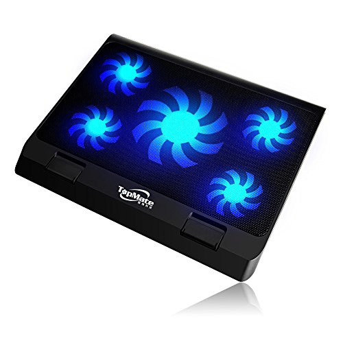 TopMate 10 – 17″ Zoll Notebook Laptop Kühler Laptop Unterlage- 5 x Lüfter – 2 x Usb - 2