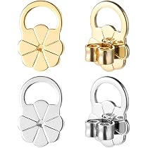 4 Paires De Fermoirs Pour Boucles D'oreilles - Anti-perte, Pour Boucles Lourdes Ou Tombantes, Sécurité Et Confort