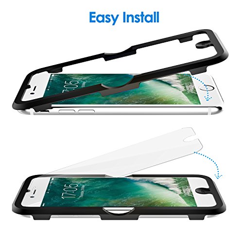 JETech Protector de Pantalla para iPhone 8 Plus  iPhone 7 Plus  iPhone 6s Plus  iPhone 6 Plus  Vidrio Templado  con Herramienta de F  cil Instalaci  n  2 Unidades