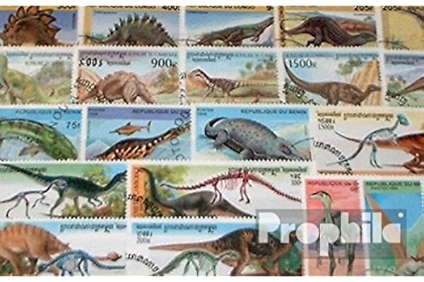 Motives 100 Divers Préhistoriques Animaux Timbres (Timbres pour Les collectionneurs) Amphibiens/Reptiles/Dinosaure