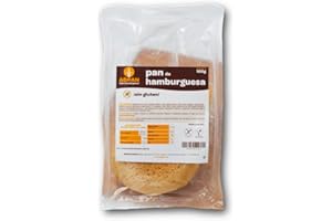 Adpan Pan de Hamburguesa Sin Gluten y Sin Alérgenos. Pan Tierno Tostado Sin Lactosa. Burguer Sin Semillas Vegano. Lote de 6 Unidades. Sin PLV. Elaborado en España.