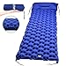 Produktbild Laluztop Isomatte Camping, Schlafmatte mit Kissen 4X Seile kleines Packmaß Aufblasbare Luftmatratze aus 40D Nylon and TPU, Ideal für Camping/Reise/Wandern, 190x60x6,5cm