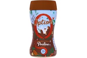 Options Hot Chocolate Winter Edition - Belgian Chocolate & Praline Flavour Hot Chocolate - Limited Edition Christmas Flavour - Perfect Low Calorie Festive Treat - 220g Jar