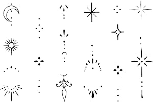 DIVAWOO 2 Sheets Finger Temporary Tattoos, Semi Permanent Adult Realistic Henna Tattoo, Tiny Small Waterproof Hand Tattoos for Women