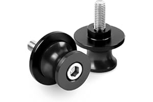 JNNJ 2 Piezas Soporte De Brazo Oscilante Moto, CNC Motocicleta Trasero Brazo Oscilante Carretes Deslizadores Soporte, Motocicleta Aluminio CNC Swing Arm Spool Sliders Stand Swingarm Bobinas(Negro)