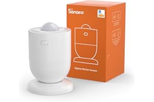 SONOFF SNZB-03P Zigbee Smart Bewegungsmelder,Zigbee3.0 Drahtloser Bewegungssensor,Zigbee Hub Erforderlich,Einstellbare Erkennungszeit Intervalleinstellung,Motion Sensor für Alarmanlage und Smart Home