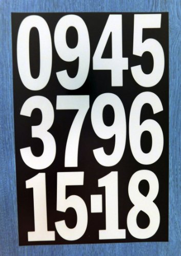 Pack de 88 9x10 2cm  100mm  Vinilo Blanco Adhesivo n  meros   autoadhesivo   adhesivo   Corte en forma de   impermeable n  meros para letreros  veh  culos  barcos  p  sters   proyectos de escuela