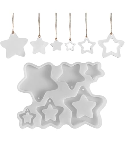 Weihnachts-Silikonformen Set - 4-teilig Für Geldgeschenke, Sterne & Schneeflocken Zum Selbergießen