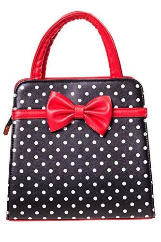 Banned Apparel VINTAGE 50s ROCKABILLY CARLA de lunares Bolso - Rojo, One Size, One Size
