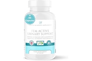 FOREVER & ALWAYS SUPPLEMENTS Fem Active Urinary Support X 60 Capsules - Advanced Blend of D Mannose - UTI, Cystitis, BV, Water Infection/Pain releif - 10 Day Immediate Action Course - Women Urinary Tract and Bladder Health