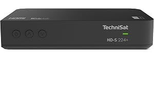 TechniSat HD-S 224+ - Kompakt satellitmottagare med HD+-sändare för 6 månader (DVB-S2, Timeshift-funktion, HDTV, HDMI, USB-mediaspelare, 7-dagars EPG, 12 V-drift, fjärrkontroll)