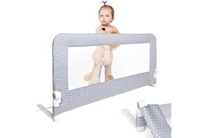 Interbaby Barrera Seguridad Niños Cama Abatible 150 cm | Barrera Cama Niños Entre 18 Meses y 5 Años | Barandilla Cama Niño de Fácil Instalación, Segura, Compatible con Camas Nido | Estrella
