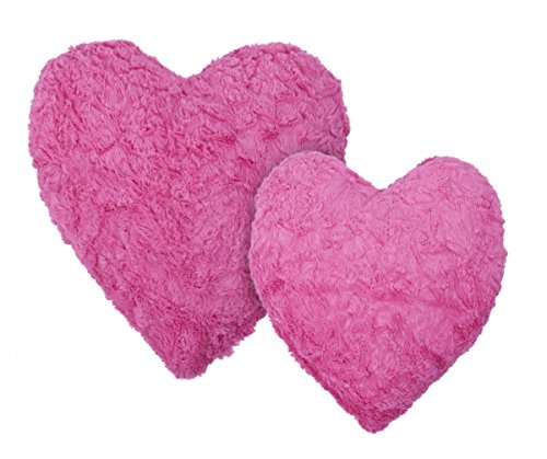 Kissen Kuschelkissen Dekokissen Herzkissen Fluffy pink 30x25cm