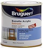 laca acrilica automotriz dupont Limpieza con agua Bruguer 5160660 - Esmalte acrílico satinado laca Acrylic BLANCO PERMANENTE