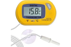 INRIGOROUS Aquarium Thermometer, Digital LCD Water Thermometer for Fish Tank Aquarium Marine Reptile habitat Temperature (1 pcs)