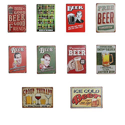 Vintage Metall Blechschild Plaque Wandkunst Plakat Blatt Café Bar Pub Bier – 01 - 7