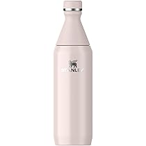 Botella De Agua Stanley All Day Slim De 0.6L En Acero Inoxidable, Rosa Cuarzo, Mantiene Frío 6h Y Helado 11h, Apta Para Lavavajillas