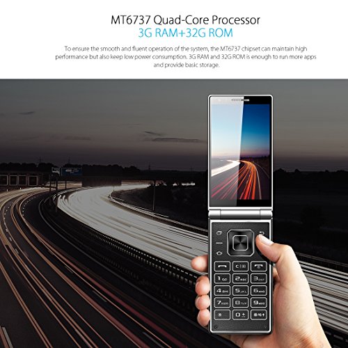 Vkworld T2Â Plus sbloccato smartphone 4Â G network 3Â GB + custodia design doppia fotocamera schermo Dual GB Android 7.0Â Quad Core MTK6737, fisico tastiera