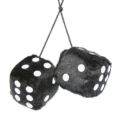 Carpoint 0510080 Dés en Peluche Noir