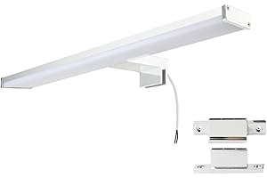 Alpinaluz Aplique LED para Espejo de Baño 40 cm – Luz Blanca Neutra 4000K – IP44 – Carcasa de Aluminio y Soporte en Policarbonato Cromado – Montaje en Espejo Pared o Mueble (40cm 10W)