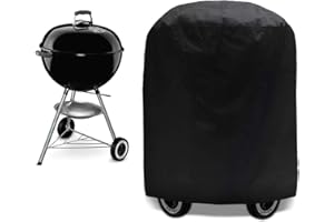 NASHARIA Funda para barbacoas, cubierta de barbacoa, Oxford Funda Protectora Barbacoa, Cubierta para Barbacoa Redonda, Protector para Barbacoa Impermeable/Anti-Viento/UV (75 x 70cm)