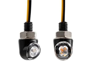 evomosa Mini LED motorcykel blinkande ljus bärnstensfärgad sidomarkörindikator 12 V för custom street motorcykel chopper cruiser 8 mm skruv