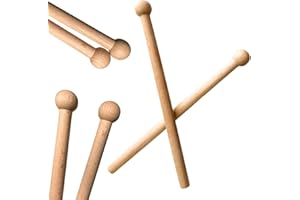 2 Glockenspiel-Schlägel – Einteilige, sichere Holzschlägel – Ersatz-Set für Glockenspiele, Musikinstrument-Zubehör aus FSC®-zertifiziertem Buchenholz, universell einsetzbar, 2 Stück
