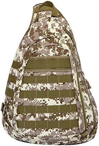 Male/female outdoor sports single shoulder bag oblique cross-bag camouflage bag riding backpack camouflage 48*35*13cm, desert camouflage