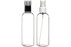 nsb herbals Combo Of 100 ml Clear Plastic Empty Fine Mist Spray (White) + Comb Applicator Bottle Container For Sanitizer, Perfume, Rose Water, Travel, Other Diy Products, Refillable Reusable