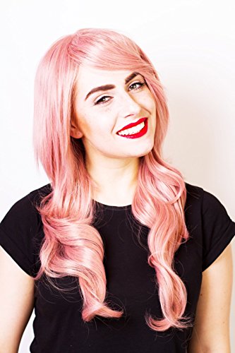 Prettyland C706 - Milkshake Pink 70cm Curly Wavy Heat-Resistant long Wig