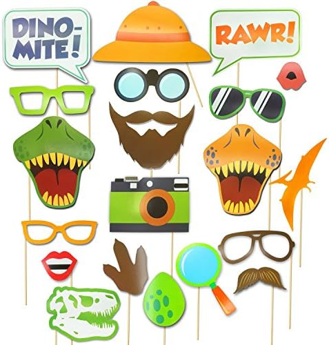 Dinosaur Photo Booth Props 20 DIY Kits Party Birthday Wedding Photobooth Props on a Stick