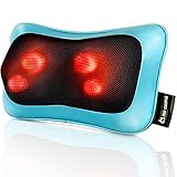 Shiatsu Neck Back Massager Pillow with Heat, Deep Tissue Kneading Massage for Back, Neck, Shoulder, Leg, Foot, Perfect Gift for Men Women Mom Dad, Stress Relax at Home Office and Car