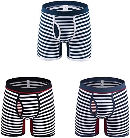 NXY Men's Boxer Briefs Stretchable Super Soft Underwear Cotton &amp; Spandex L