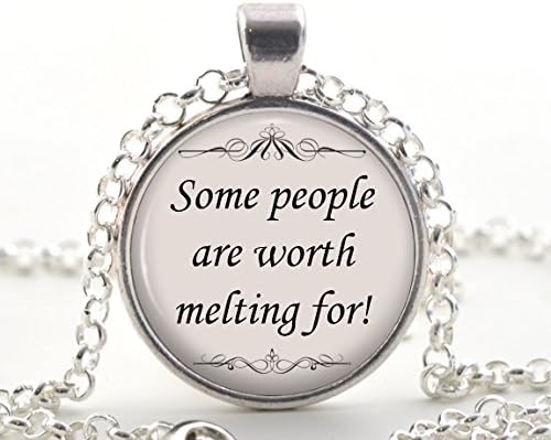 Bazinga JewelryFrozen Necklace, Silver Frozen Quote Pendant, Inspired by Frozen Movie, Jewellery Gift Idea for Women/Girlfriends