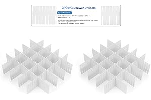 CROING 16 szt. białych przegródek do szuflad, organizer, separatory szuflad