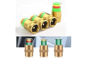 Senvenelec 4 pcs Valve de Surveillance de la Pression des pneus entièrement en cuivre récemment améliorée, utilisée pour détecter la Pression des pneus de Voiture - Corps en cuivre Pur.
