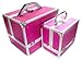 Sparkly Hot Pink 2 Piece Beauty Makeup Vanity Case Box Hair Nails Jewellery