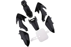 SGerste Verkleidung für Honda CRF50 Pit Bike 50cc 120cc 125cc, Schwarz