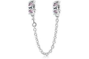 YASHUO 925 Sterling Silver Beads Safety Chain Stopper Charms For Pandora Women's European Style Snake Chain Bracelet Jewelry