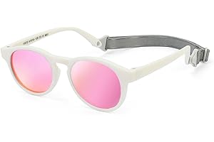 Beipegin Gafas de Sol Bebés Niño Niña,Polarizadas UV400 Protección Rayos Gafas Sol Montura Flexible con Banda Ajustable para Infantiles de 0 a 3 años