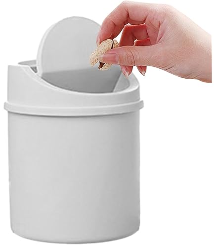 Cestino Ufficio Pattumiera Da Tavolo Piccola - Con Coperchio Per Ufficio, Bagno E Scrivania Cestino Piccolo Ufficio