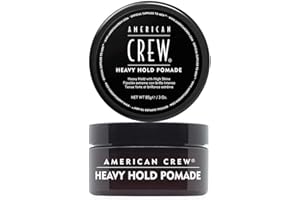 AMERICAN CREW - Heavy Hold Pomade, pomada do stylizacji włosów dla mężczyzn, 85 g, produkt do włosów o wyjątkowo silnym utrwaleniu, produkt do stylizacji fryzur z dużą ilością połysku, na bazie wody