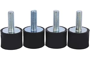 Silent Bloc M6, Silent Bloc Climatisation, Supports en caoutchouc Amortisseur Mâle/Femelle M6, Anti Vibrations Silentblock, 4 pièces