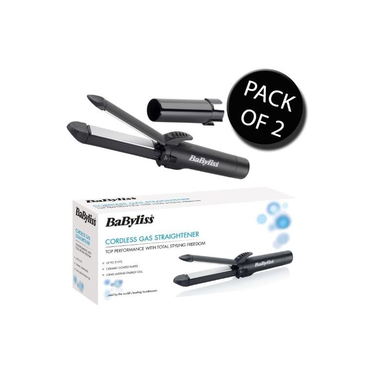2x Babyliss 2581BU Cordless Gas Hair Straightener